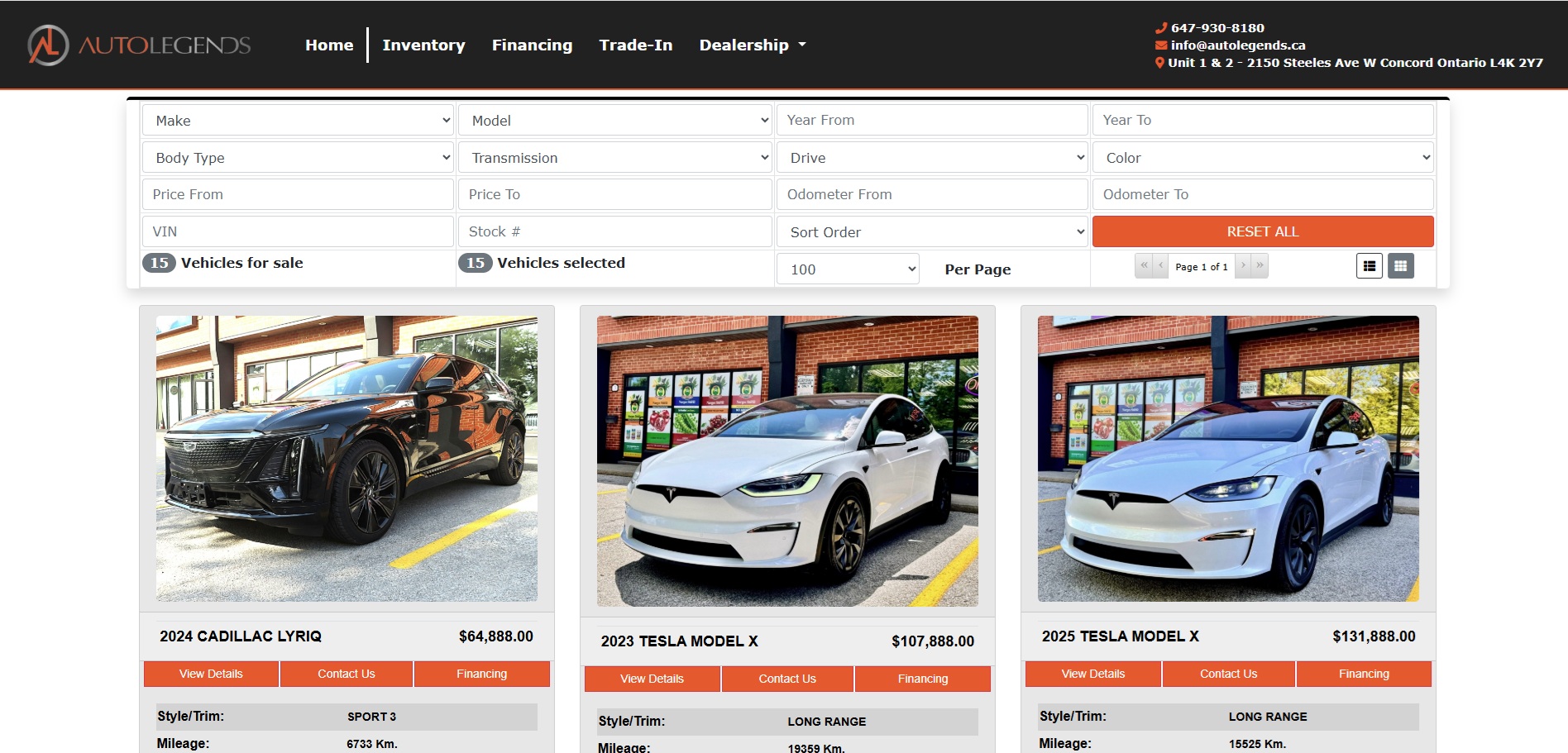 Auto Legends Website
