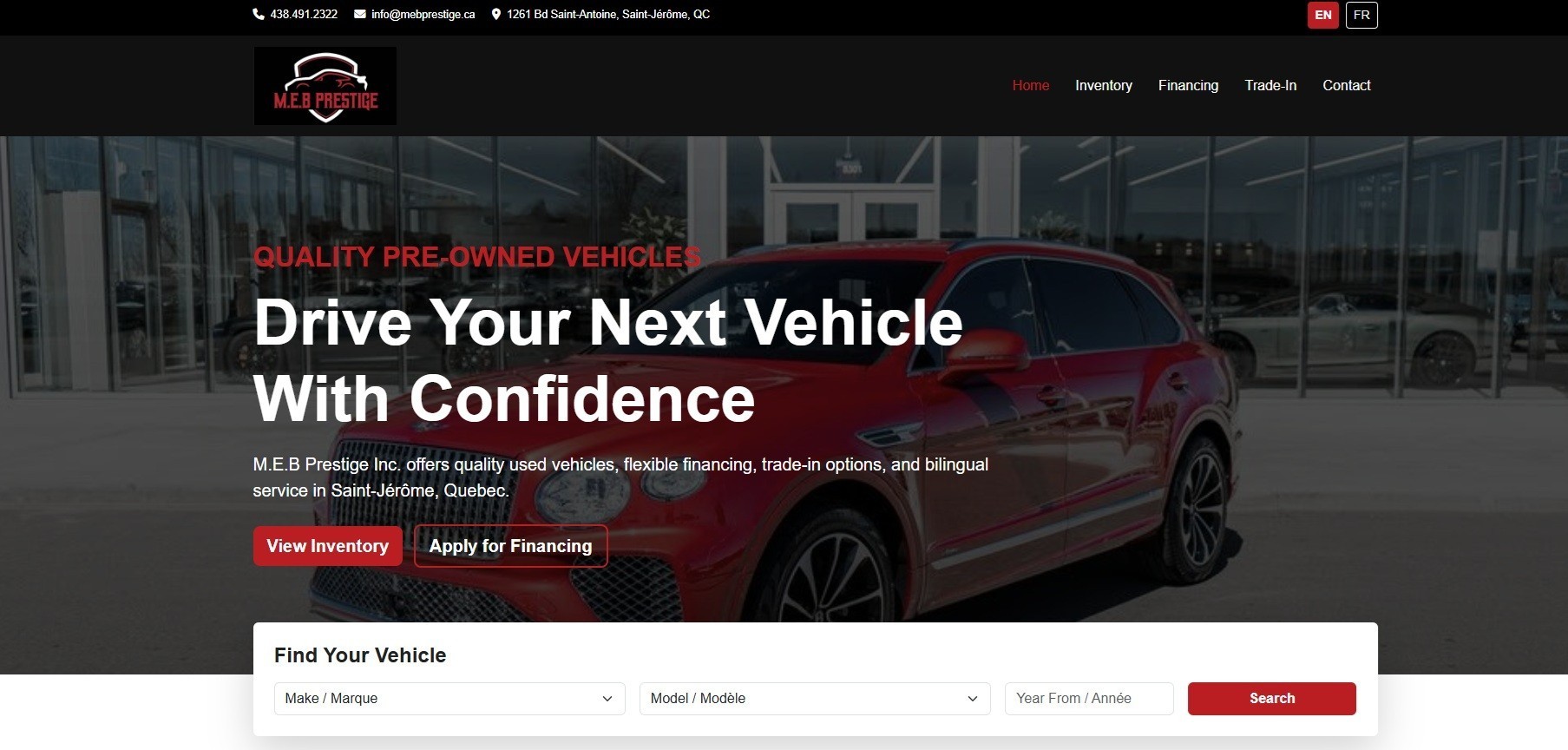 Meb Prestige Website