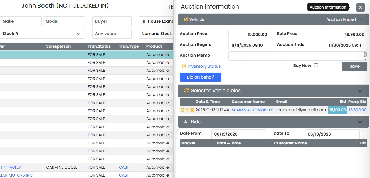 Online Auction
